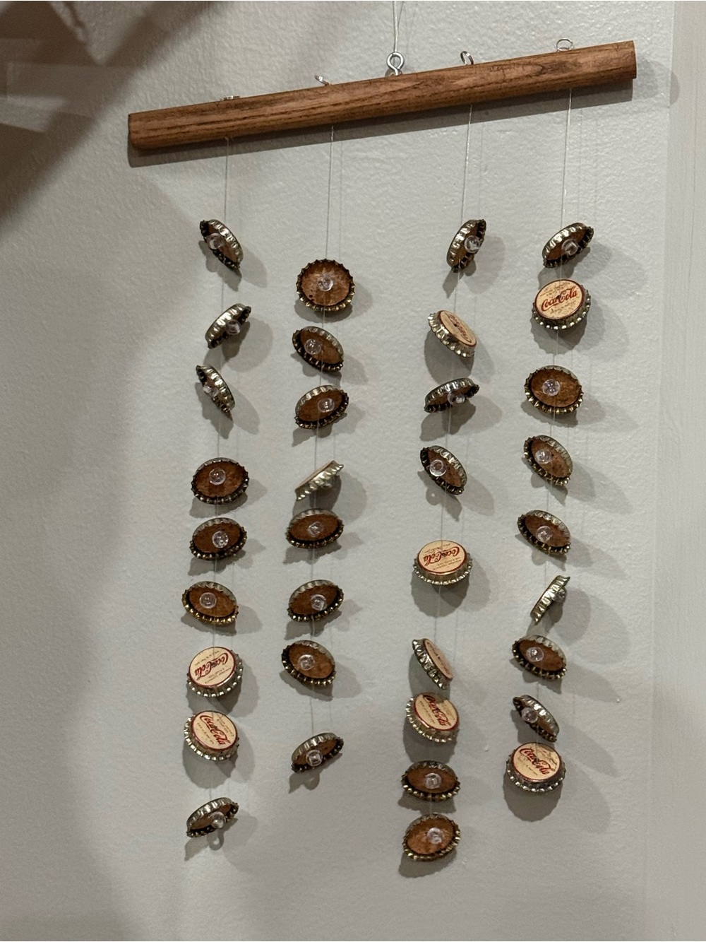 Handmade Vintage Coca Cola Bottle Cap Hanging Wind Chime
